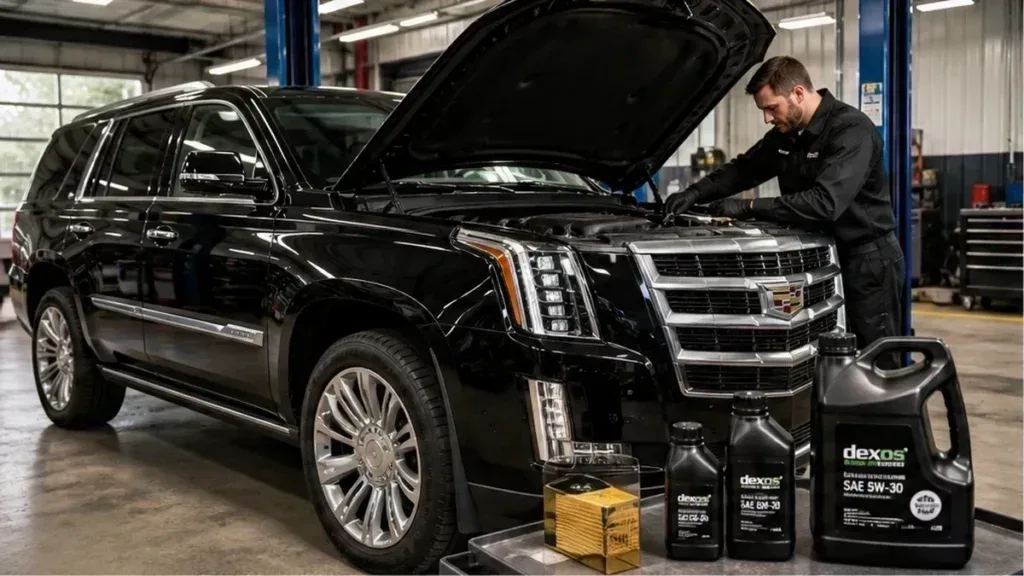 Масло Cadillac Escalade: допуски Dexos, объёмы и интервал замены
